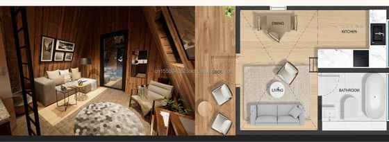 Casa prefabbricata in acciaio galvanizzato per abitazioni esterne moderne e contenitori specializzati