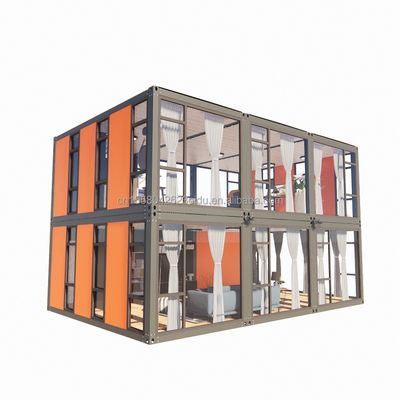 Hotel Flat Pack Prodotto in acciaio Design moderno Appartamento fabbricato da Cbox Luxury Casa contenitore portatile a due strati