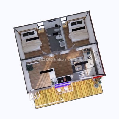 Alloggio alberghiero 2024 stile lussuoso mini casa prefabbricata portatile con 50/75/100mm Wave Sandwich Panel Pareti e design