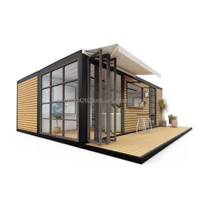 Alloggio alberghiero 2024 stile lussuoso mini casa prefabbricata portatile con 50/75/100mm Wave Sandwich Panel Pareti e design
