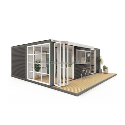 Casa contenitore con due camere da letto con tubo quadrato in acciaio galvanizzato