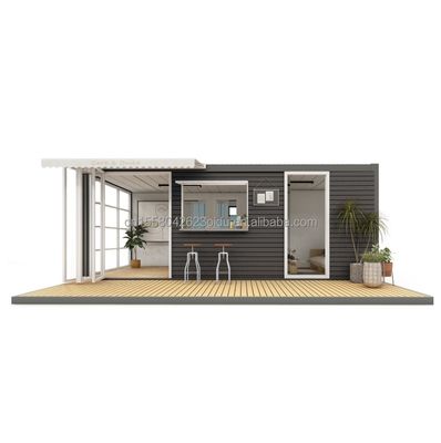 Casa contenitore con due camere da letto con tubo quadrato in acciaio galvanizzato