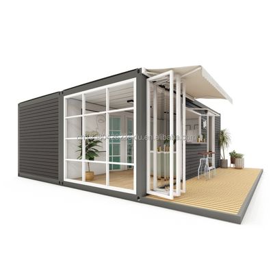 Casa contenitore con due camere da letto con tubo quadrato in acciaio galvanizzato
