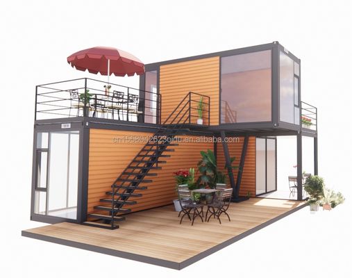 50/75/100mm Wave Sandwich Panel Parete 20 piedi Portatile Container di spedizione Negozio di abbigliamento Prefabbricato Negozio mobile Pop-up Negozio al dettaglio