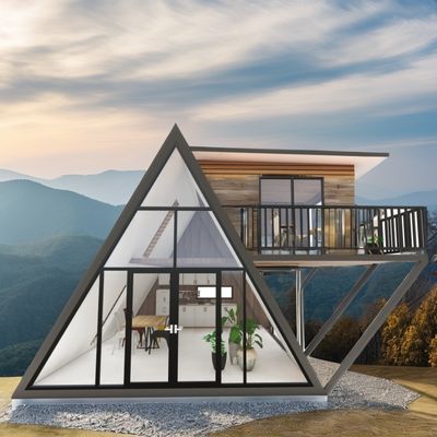 Case prefabbricate portatili con telaio in acciaio galvanizzato in acciaio piegato 180g e 50/75/100mm Wave Sandwich Panel