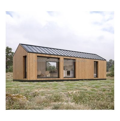 Leggio di alluminio Finestre Triangolo Moderno tetto Prefabbricato Casa tetto piatto Contenitore Residenziale Case prefabbricate in legno Panello sandwich in acciaio in esterno