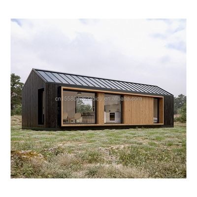 Leggio di alluminio Finestre Triangolo Moderno tetto Prefabbricato Casa tetto piatto Contenitore Residenziale Case prefabbricate in legno Panello sandwich in acciaio in esterno
