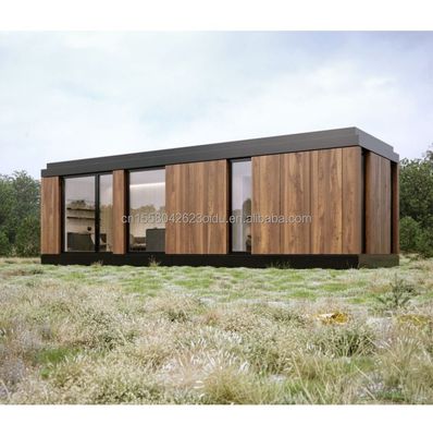 Leggio di alluminio Finestre Triangolo Moderno tetto Prefabbricato Casa tetto piatto Contenitore Residenziale Case prefabbricate in legno Panello sandwich in acciaio in esterno