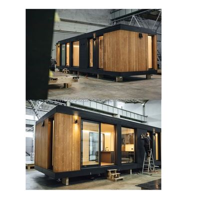 Leggio di alluminio Finestre Triangolo Moderno tetto Prefabbricato Casa tetto piatto Contenitore Residenziale Case prefabbricate in legno Panello sandwich in acciaio in esterno