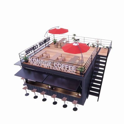 Modern Design Mobile Container Bar per case urbane completamente attrezzato Ristorante prefabbricato e caffetteria in colore personalizzato