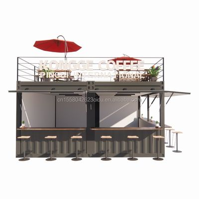 Modern Design Mobile Container Bar per case urbane completamente attrezzato Ristorante prefabbricato e caffetteria in colore personalizzato