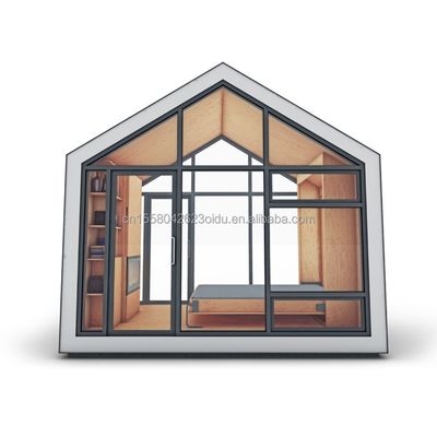 Container di spedizione modificato Casa prefabbricata Triangolo tetto e legno stabile Fondazione per residenziale Container in acciaio Casa
