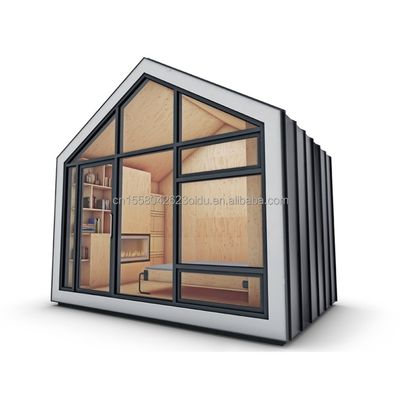 Container di spedizione modificato Casa prefabbricata Triangolo tetto e legno stabile Fondazione per residenziale Container in acciaio Casa