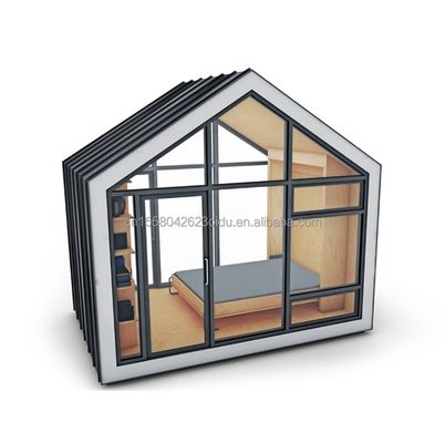 Container di spedizione modificato Casa prefabbricata Triangolo tetto e legno stabile Fondazione per residenziale Container in acciaio Casa