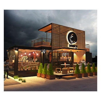 Colore personalizzato Disegno moderno Contenitore prefabbricato Latte Tè Negozio Caffe' Negozio Caffe' Case Mini Container Modulare Casa