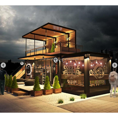 Colore personalizzato Disegno moderno Contenitore prefabbricato Latte Tè Negozio Caffe' Negozio Caffe' Case Mini Container Modulare Casa