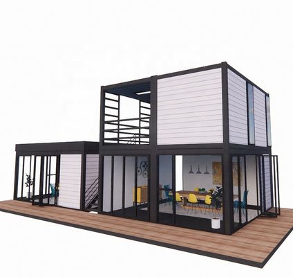 40ft moderno prefabbricato a due piani bar da caffè ristorante fast-food mini mini portacontainer esterno combinato