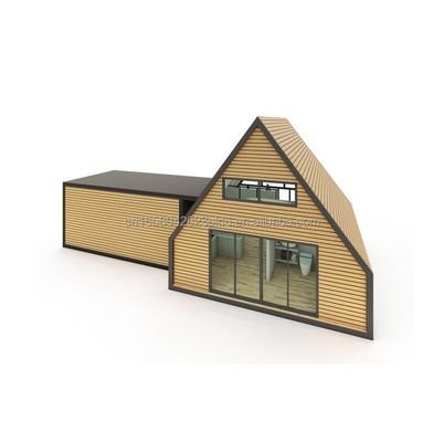 Moderno design pannello sandwich Casa triangolare in legno per hotel spiaggia camera solare vacanza con design di contenitore elegante