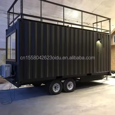 Colore personalizzato in acciaio galvanizzato piegato 180g Ristorante fast-food e pop-up shop Mini store Mini negozio mobile con ruote