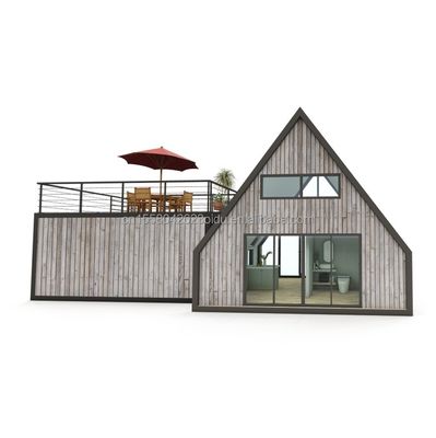 Piccole case in legno cabina/piccola forma triangolare struttura in acciaio casa a telaio kit stile di design cinese per alberghi e abitazioni