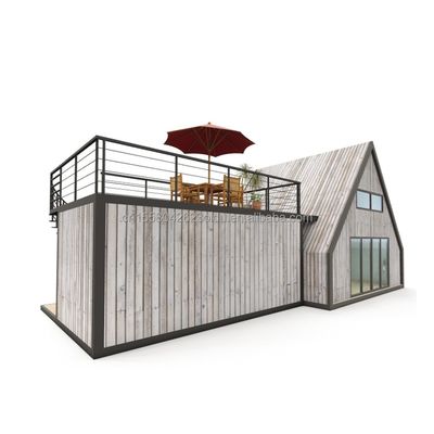 Piccole case in legno cabina/piccola forma triangolare struttura in acciaio casa a telaio kit stile di design cinese per alberghi e abitazioni