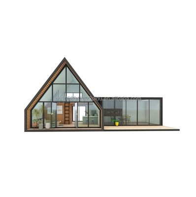 Moderno Triangolo di Design Combinato Flat Pack Acciaio e Legno Container House Espandibile per Applicazioni Esterne 20ft o 40f