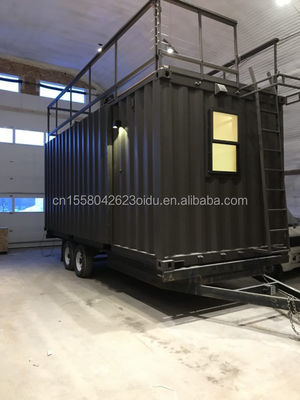 20ft Flat Pack Container Moderno Design Acciaio Prefabbricato Mobile Home Coffee Bar Shop con terrazza e applicazione esterna