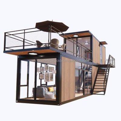 3 camere da letto Modulare Prefabbricato Container House Moderno Disegno Acciaio Pannello a parete Di colore in legno Espandibile Prefabbricato per la vita