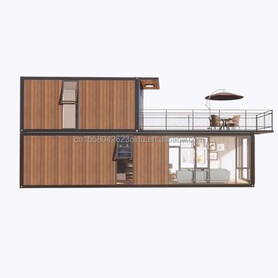3 camere da letto Modulare Prefabbricato Container House Moderno Disegno Acciaio Pannello a parete Di colore in legno Espandibile Prefabbricato per la vita