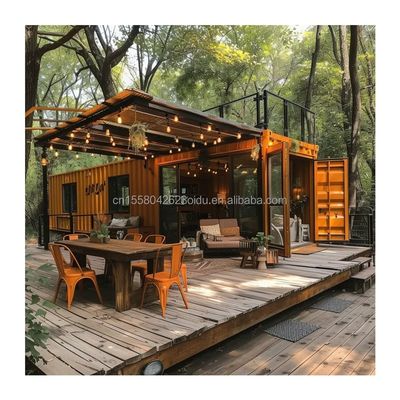 20ft Mobile Home Garden Studio Prefabbricato Customisable Steel Container House con Parete 50/75/100mm Wave Sandwich Panel