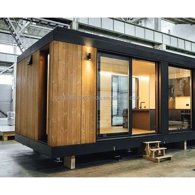 20ft Mobile Home Garden Studio Prefabbricato Customisable Steel Container House con Parete 50/75/100mm Wave Sandwich Panel