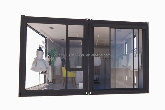 Contenitore espandibile in acciaio galvanizzato negozio mobile vetrina con finestre in lega di alluminio e design moderno
