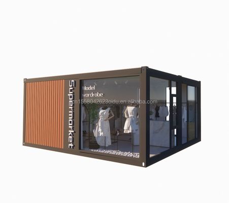 Contenitore espandibile in acciaio galvanizzato negozio mobile vetrina con finestre in lega di alluminio e design moderno