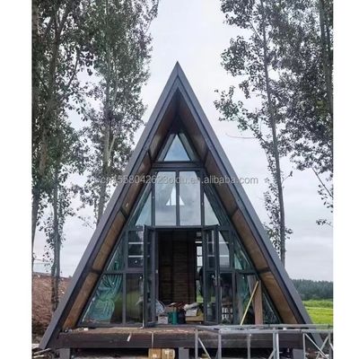 50/75/100 mm pannello sandwich a onda muraria Moderno design triangolare modulare Casa prefabbricata in legno per piccole ville stile lusso