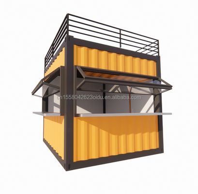 Parete 50/75/100mm Wave Sandwich Panel 20ft/40ft Prefabbricato Mobile Bar Personalizzabile 10 FT Modern Prefab Tiny Shop