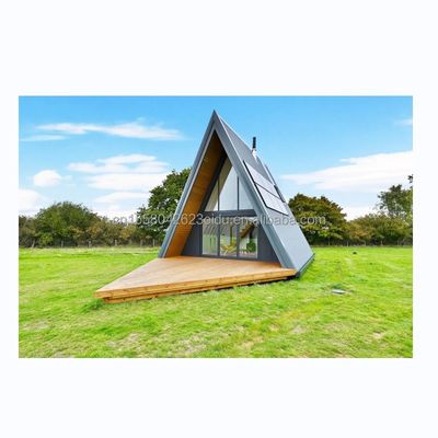 EU Triangolo A-forma struttura in acciaio camera a telaio moderna casa piccola kit prefabbricato lussuosa casa triangolare a telaio con case in legno