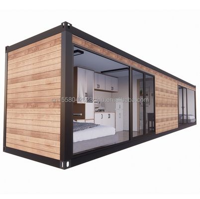 Salotto prefabbricato UE 40ft Container room con finestre in lega di alluminio e tubi quadrati in acciaio galvanizzato