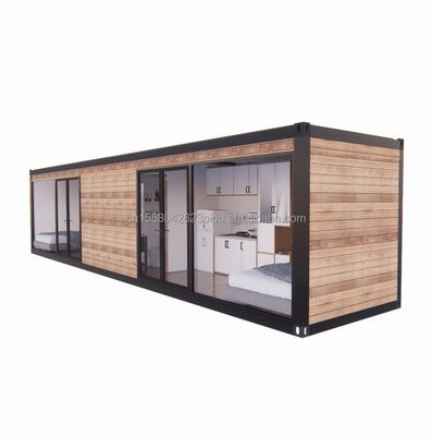 Salotto prefabbricato UE 40ft Container room con finestre in lega di alluminio e tubi quadrati in acciaio galvanizzato