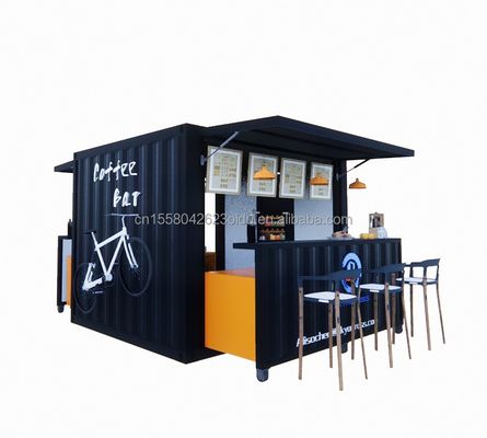 Colore personalizzato 10ft 20ft Casa in acciaio prefabbricata Piccolo negozio di città Contenitore Mini bar negozio di gelati Estate città bevande sul marciapiede Bevande