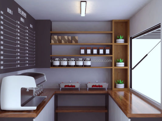 Moderno 20 FT 40 FT Prefabbricato Home Container Legno Prefabbricato Outdoor Ristorante Coffee Bar per colore personalizzato