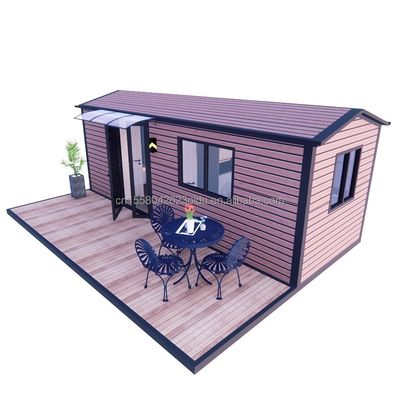 Colore personalizzato UE in stile cinese Casa da giardino in legno struttura a telaio in acciaio leggero Una stanza per hotel e famiglia