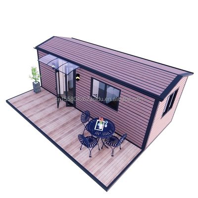 Colore personalizzato UE in stile cinese Casa da giardino in legno struttura a telaio in acciaio leggero Una stanza per hotel e famiglia