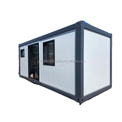 Mini Home Outdoor 10ft Prefabbricato Casella di guardia in acciaio Contenitore Casa di guardia con 50/75/100mm Wave Sandwich Panel Parete