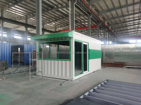 Mini Home Outdoor 10ft Prefabbricato Casella di guardia in acciaio Contenitore Casa di guardia con 50/75/100mm Wave Sandwich Panel Parete