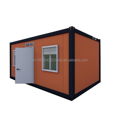 Mini Home Outdoor 10ft Prefabbricato Casella di guardia in acciaio Contenitore Casa di guardia con 50/75/100mm Wave Sandwich Panel Parete