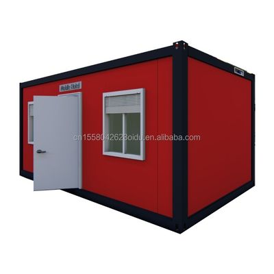 Mini Home Outdoor 10ft Prefabbricato Casella di guardia in acciaio Contenitore Casa di guardia con 50/75/100mm Wave Sandwich Panel Parete
