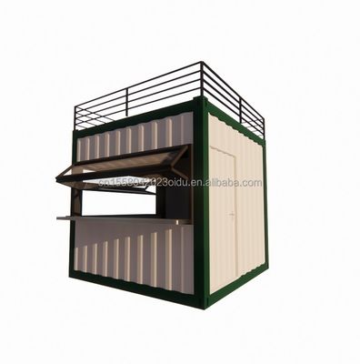Mini Home Outdoor 10ft Prefabbricato Casella di guardia in acciaio Contenitore Casa di guardia con 50/75/100mm Wave Sandwich Panel Parete