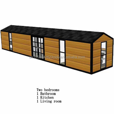 Acciaio galvanizzato piegato 180g e alluminio Legato Finestre 40ft Moderno Design Prefabbricato Casa di contenitori in legno per hotel negozio