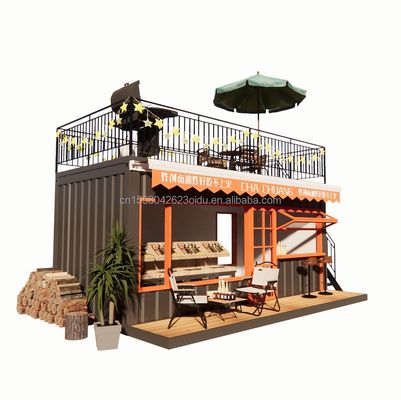 Stile di design moderno 10 ft 20 ft Mobile Bar Casa prefabbricata Container Store Outdoor Steel Sandwich Panel Coffee Shop