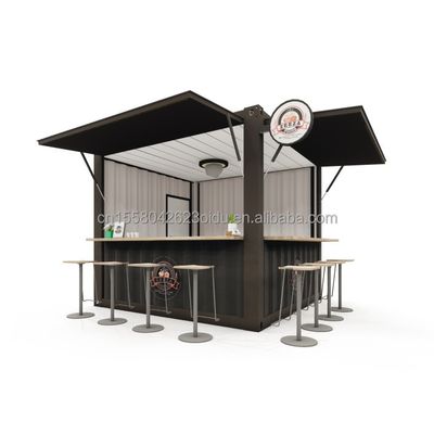 Stile di design moderno 10 ft 20 ft Mobile Bar Casa prefabbricata Container Store Outdoor Steel Sandwich Panel Coffee Shop